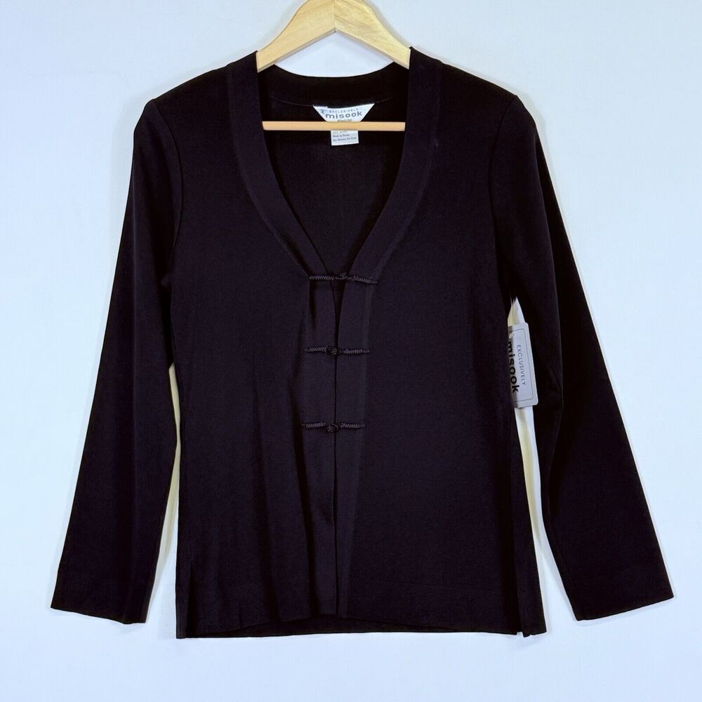 Misook Exclusively Black Toggle Button Cardigan S… - image 3
